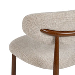 Chaise de salle à manger nordique en acier noyer BLOOM taupe