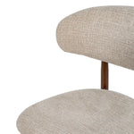 Chaise de salle à manger nordique en acier noyer BLOOM taupe