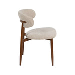 Chaise de salle à manger nordique en acier noyer BLOOM taupe