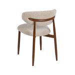 Chaise de salle à manger nordique en acier noyer BLOOM taupe